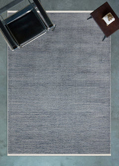 Koyu Mavi Düz Modern Etnik Desenli Halı  | Makinada Yıkanabilir | Hav Toz Vermez | Leke Tutmayan | Kaymaz Taban | Dijital Makine Baskı | Salon Yolluk Mutfak Halısı