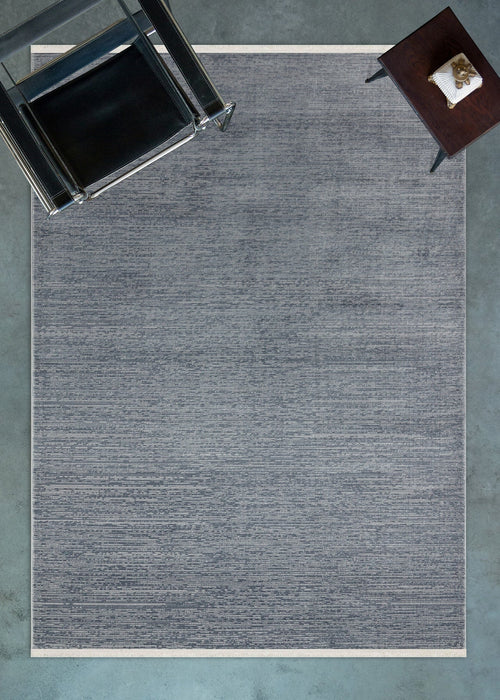 Koyu Mavi Düz Modern Etnik Desenli Halı  | Makinada Yıkanabilir | Hav Toz Vermez | Leke Tutmayan | Kaymaz Taban | Dijital Makine Baskı | Salon Yolluk Mutfak Halısı