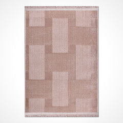 Bej Modern Polyester Makine Halısı