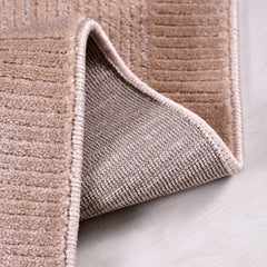 Bej Modern Polyester Makine Halısı