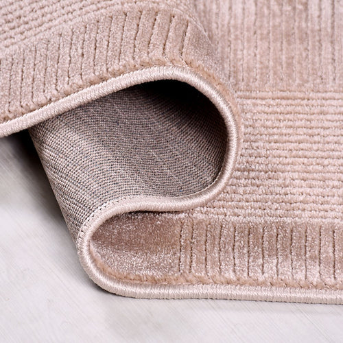 Bej Modern Polyester Makine Halısı