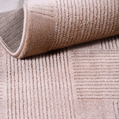 Bej Modern Polyester Makine Halısı
