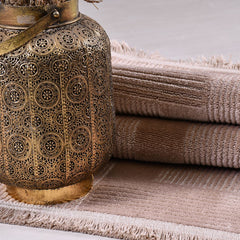 Bej Modern Polyester Makine Halısı