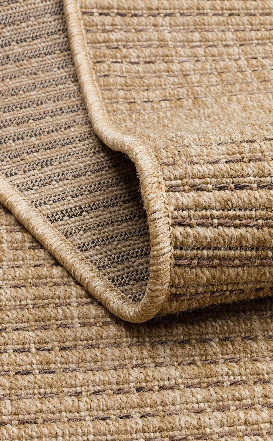 Beige and Brown Striped Kilim Runner Rug 120x350 cm (3'11" x 11'6") – alternate angle
