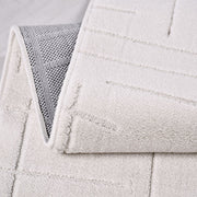 Beyaz Modern Polyester Makine Halısı