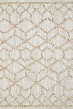 Bej Geometrik Modern Etnik Desenli Halı  | Makinada Yıkanabilir | Hav Toz Vermez | Leke Tutmayan | Kaymaz Taban | Dijital Makine Baskı | Salon Yolluk Mutfak Halısı