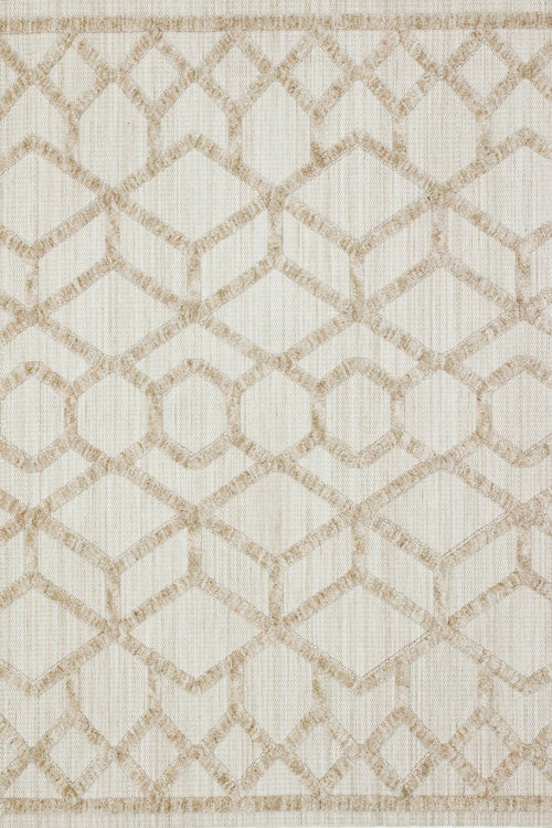 Bej Geometrik Modern Etnik Desenli Halı  | Makinada Yıkanabilir | Hav Toz Vermez | Leke Tutmayan | Kaymaz Taban | Dijital Makine Baskı | Salon Yolluk Mutfak Halısı