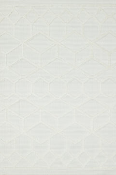 Beyaz Geometrik Modern Etnik Desenli Halı  | Makinada Yıkanabilir | Hav Toz Vermez | Leke Tutmayan | Kaymaz Taban | Dijital Makine Baskı | Salon Yolluk Mutfak Halısı