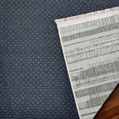 Gri Geometrik Modern Etnik Desenli Halı  | Makinada Yıkanabilir | Hav Toz Vermez | Leke Tutmayan | Kaymaz Taban | Dijital Makine Baskı | Salon Yolluk Mutfak Halısı