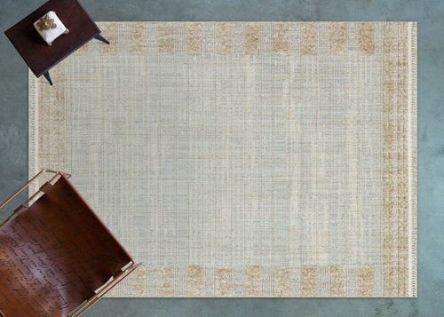 Bej Geometrik Modern Etnik Desenli Halı  | Makinada Yıkanabilir | Hav Toz Vermez | Leke Tutmayan | Kaymaz Taban | Dijital Makine Baskı | Salon Yolluk Mutfak Halısı