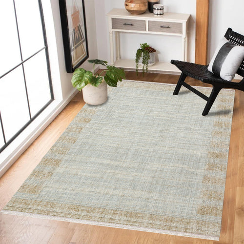 Bej Geometrik Modern Etnik Desenli Halı  | Makinada Yıkanabilir | Hav Toz Vermez | Leke Tutmayan | Kaymaz Taban | Dijital Makine Baskı | Salon Yolluk Mutfak Halısı