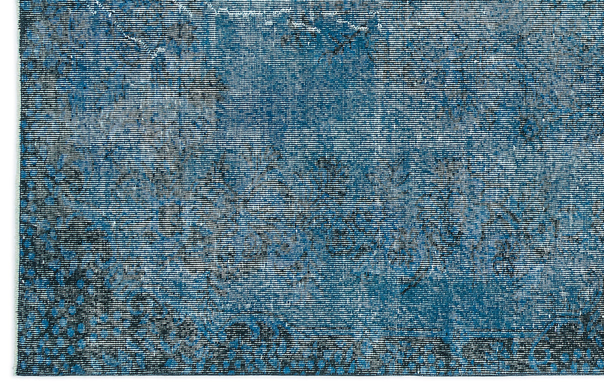 Tirena Turkuaz ve Mavi Soyut Desenli El Dokuma Halı 178x283 cm – detay görünümü
