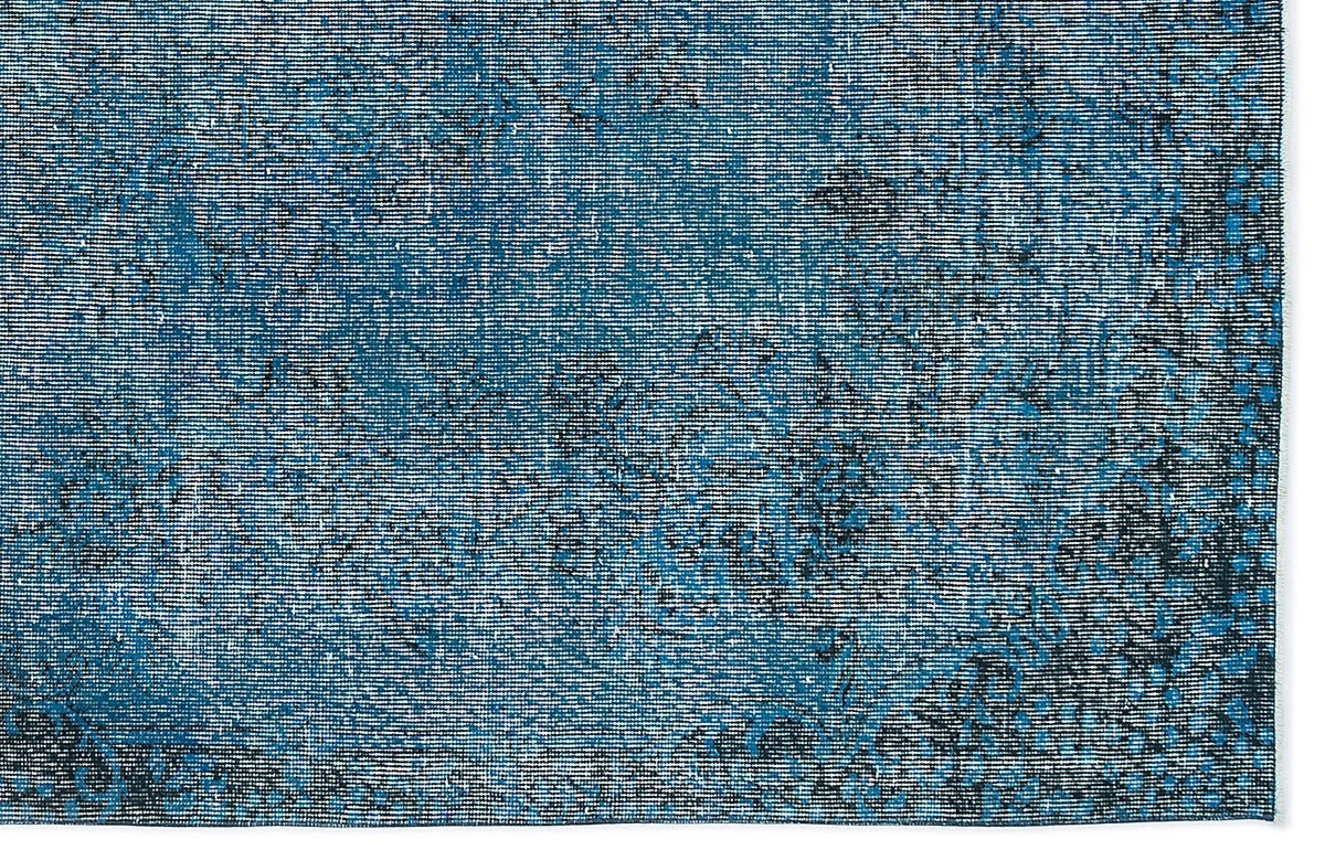 Tirena Turkuaz ve Mavi Soyut Desenli El Dokuma Halı 178x283 cm – detay görünümü