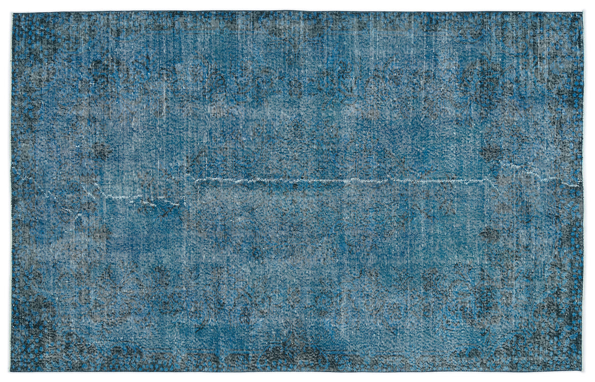 Tirena Turkuaz ve Mavi Soyut Desenli El Dokuma Halı 178x283 cm
