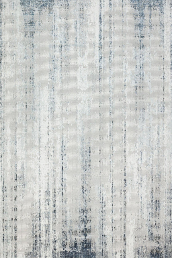 Beyaz Gri Düz Modern Halı - Yıkanabilir - Kaymaz Taban - Pati Dostu