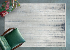 Mavi Soyut Modern Etnik Desenli Halı  | Makinada Yıkanabilir | Hav Toz Vermez | Leke Tutmayan | Kaymaz Taban | Dijital Makine Baskı | Salon Yolluk Mutfak Halısı