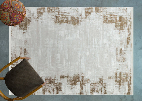 Vizon Soyut Modern Etnik Desenli Halı  | Makinada Yıkanabilir | Hav Toz Vermez | Leke Tutmayan | Kaymaz Taban | Dijital Makine Baskı | Salon Yolluk Mutfak Halısı