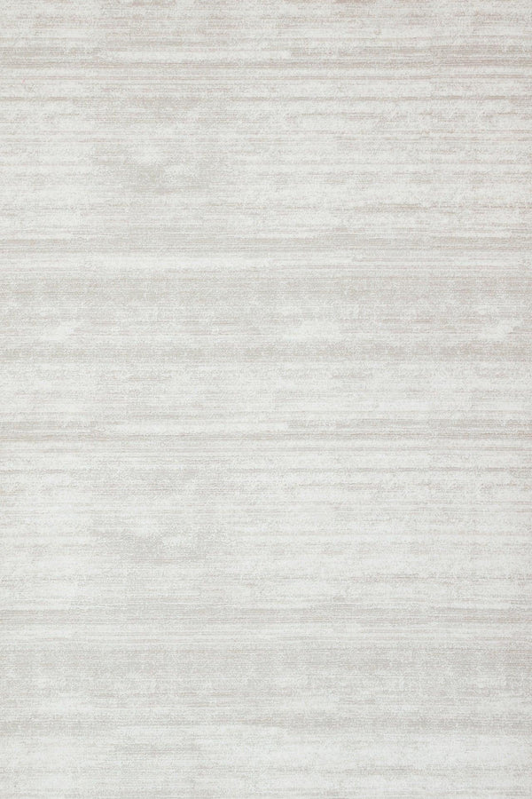 Gri Krem Düz Modern Halı - Yıkanabilir - Kaymaz Taban - Pati Dostu