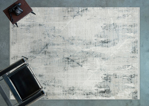 Gri Soyut Modern Etnik Desenli Halı  | Makinada Yıkanabilir | Hav Toz Vermez | Leke Tutmayan | Kaymaz Taban | Dijital Makine Baskı | Salon Yolluk Mutfak Halısı