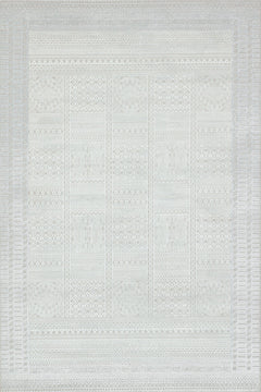 Krem Geometrik Modern Etnik Desenli Halı  | Makinada Yıkanabilir | Hav Toz Vermez | Leke Tutmayan | Kaymaz Taban | Dijital Makine Baskı | Salon Yolluk Mutfak Halısı