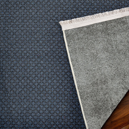 Antrasit Düz Modern Etnik Desenli Halı  | Makinada Yıkanabilir | Hav Toz Vermez | Leke Tutmayan | Kaymaz Taban | Dijital Makine Baskı | Salon Yolluk Mutfak Halısı