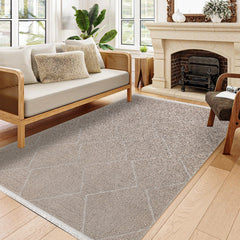 Absolutist Geometrik Pamuk Makine Halısı