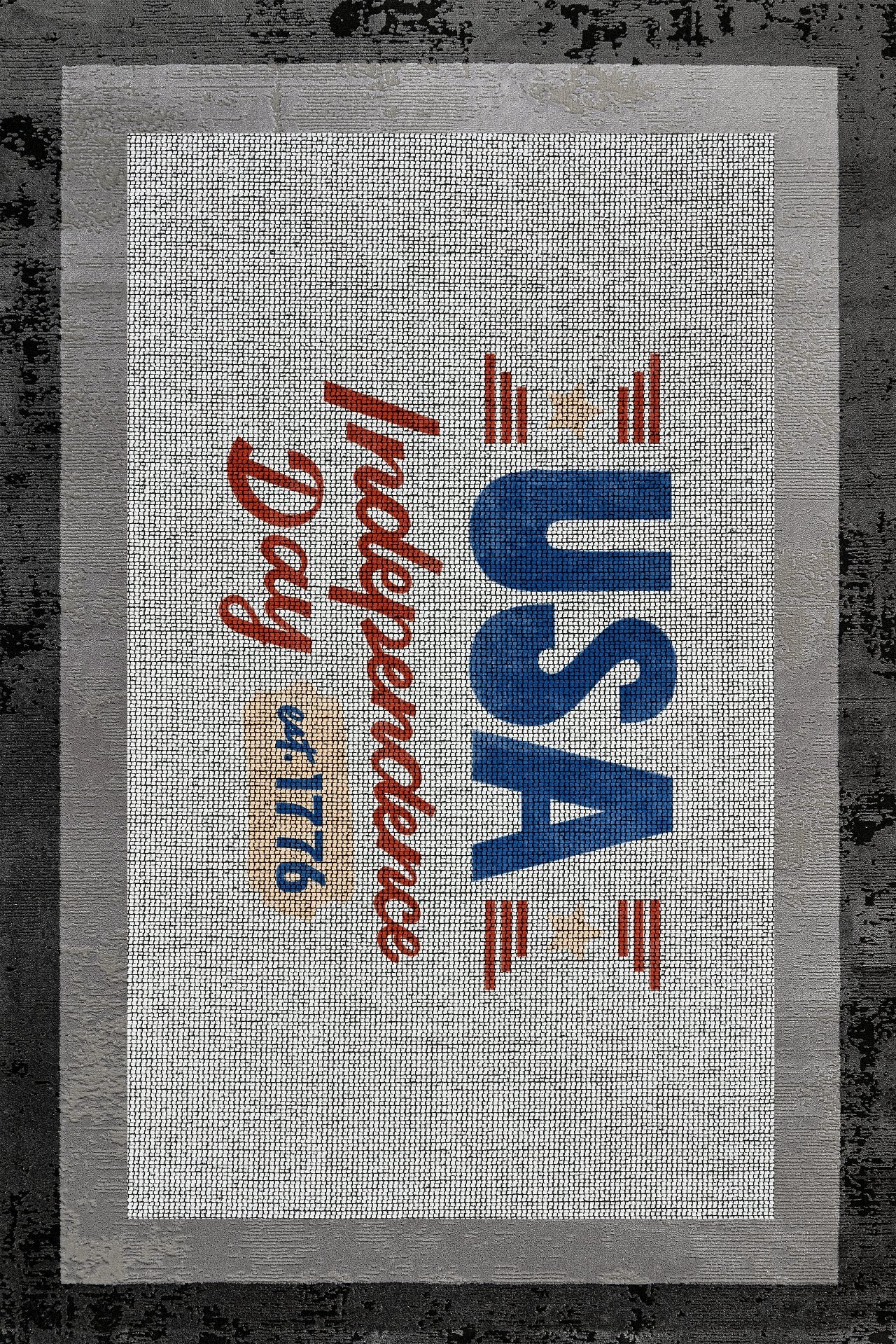 USA Independence Day Kaymaz Tabanlı Yıkanabilir Halı