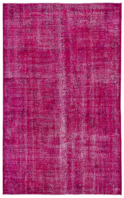 Tirena Pembe ve Mor Soyut Desenli El Dokuma Halı 169x265 cm