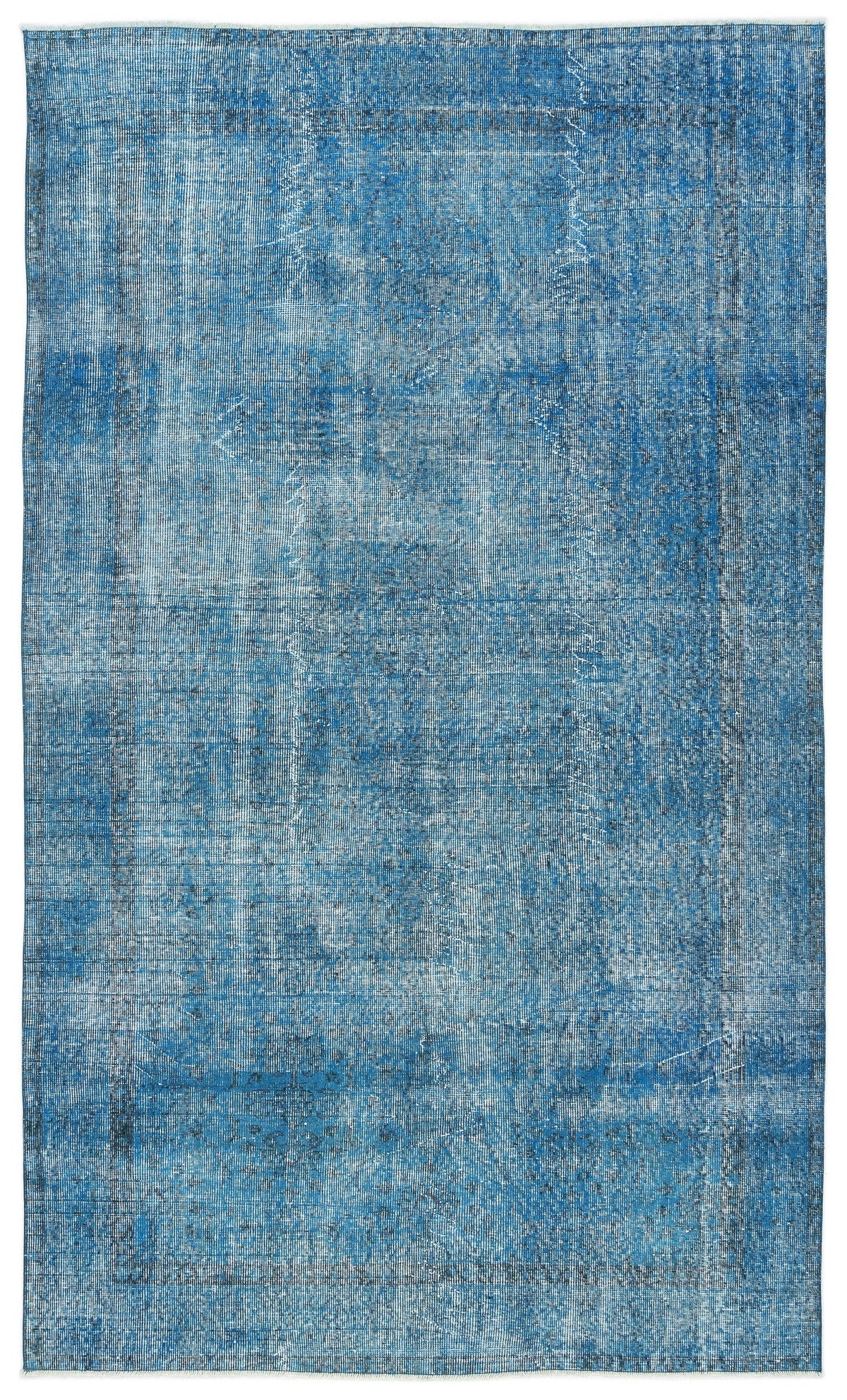 Tirena Turkuaz ve Mavi Soyut Desenli El Dokuma Halı 165x283 cm