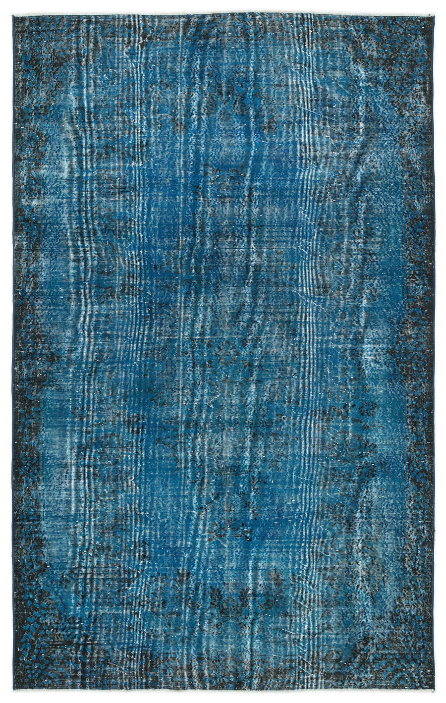 Tirena Turkuaz ve Mavi Soyut Desenli El Dokuma Halı 180x285 cm