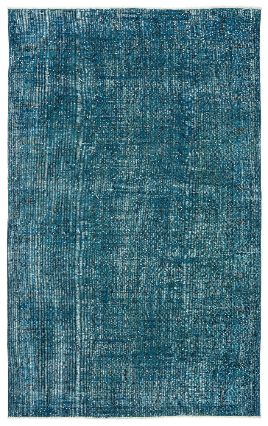 Tirena Turkuaz ve Lacivert Soyut Desenli El Dokuma Halı 170x277 cm