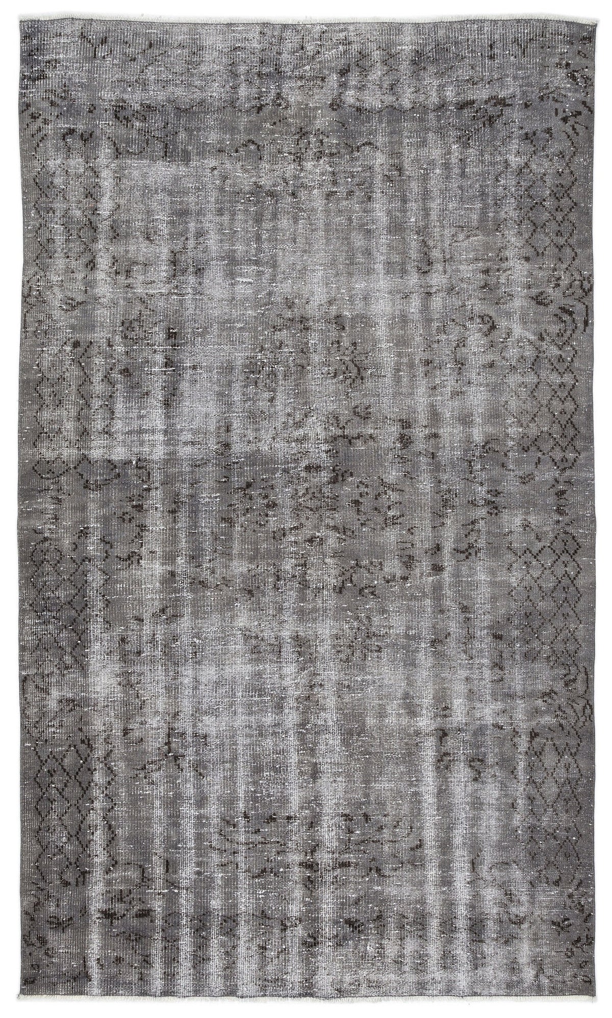 Tirena Gri ve Antrasit Soyut Desenli El Dokuma Halı 160x276 cm