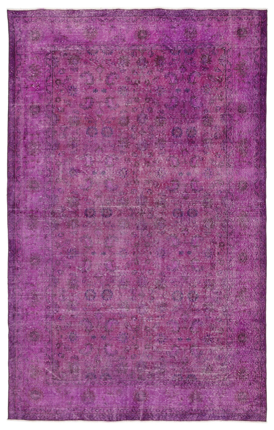 Tirena Pembe ve Mor Madalyon Desenli El Dokuma Halı 189x297 cm