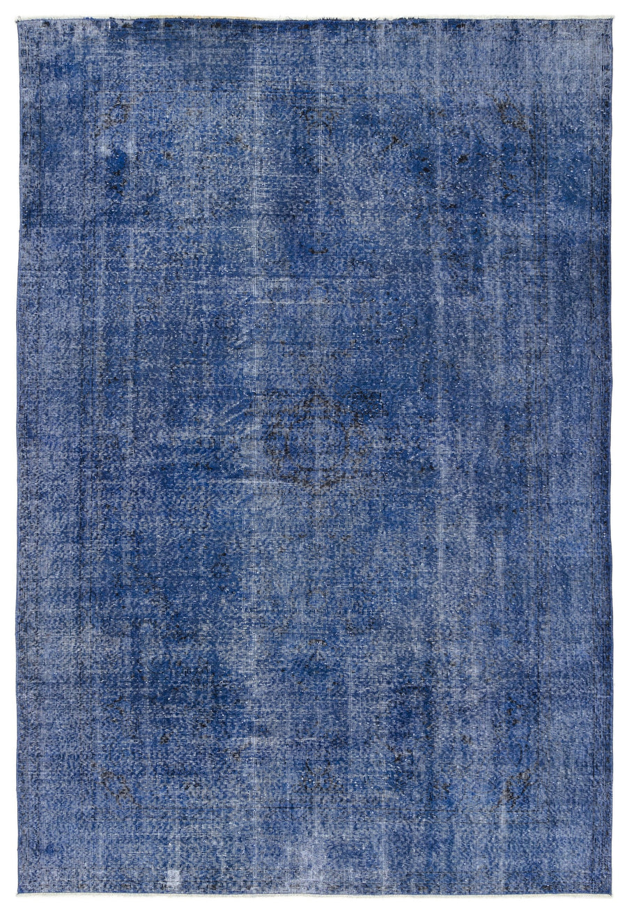 Tirena Mavi ve Gri Soyut Desenli El Dokuma Halı 205x304 cm