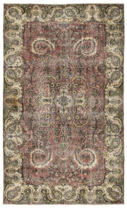 Tirena Gümüş ve Kırmızı Madalyon Desenli El Dokuma Halı 158x265 cm