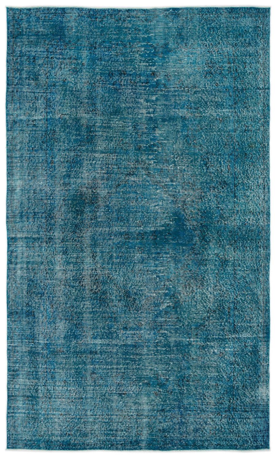 Tirena Turkuaz ve Mavi Soyut Desenli El Dokuma Halı 180x300 cm