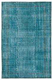 Tirena Turkuaz ve Gri Soyut Desenli El Dokuma Halı 167x261 cm