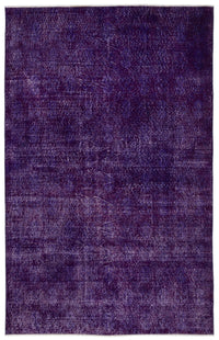 Tirena Mor ve Lacivert Soyut Desenli El Dokuma Halı 183x285 cm