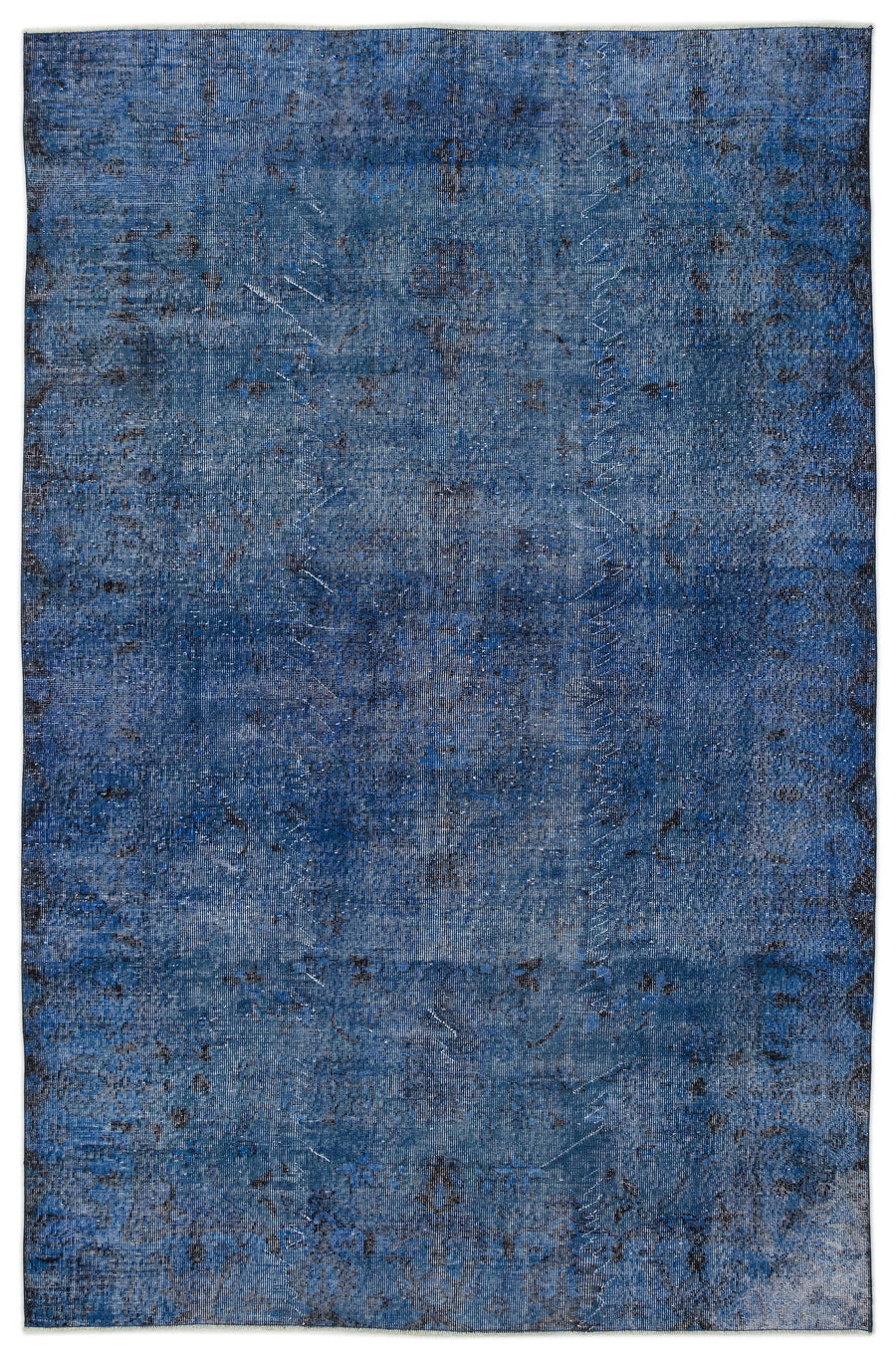 Tirena Mavi ve Lacivert Soyut Desenli El Dokuma Halı 198x308 cm