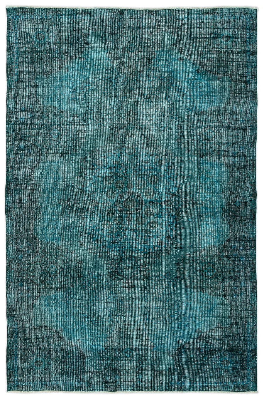 Tirena Turkuaz ve Gri Soyut Desenli El Dokuma Halı 178x265 cm