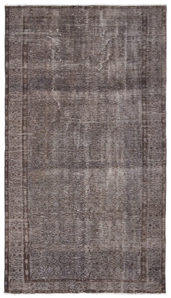 Tirena Gri ve Antrasit Madalyon Desenli El Dokuma Halı 152x273 cm