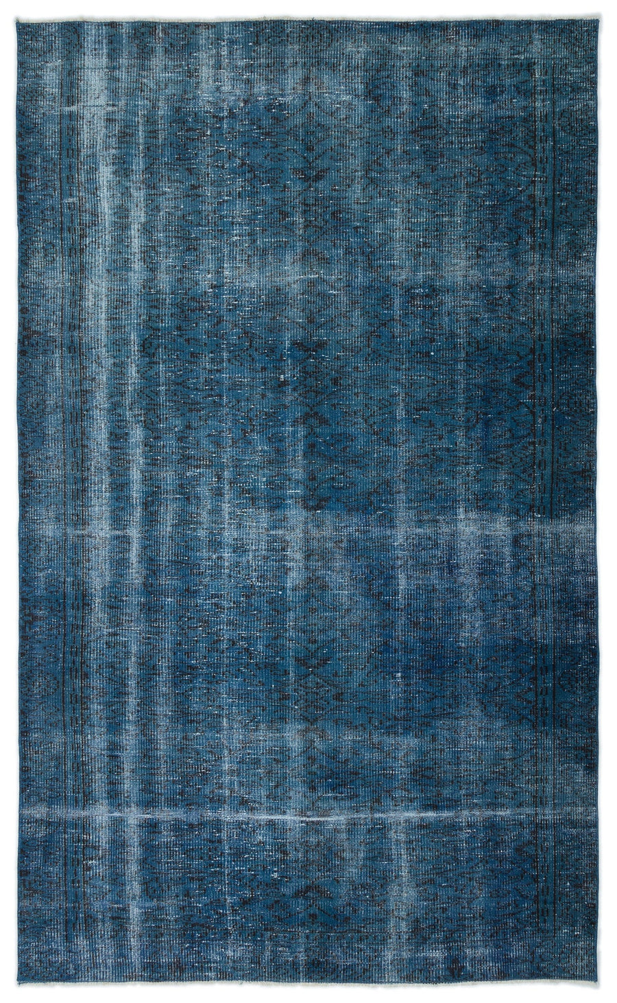 Tirena Turkuaz ve Mavi Soyut Desenli El Dokuma Halı 162x271 cm