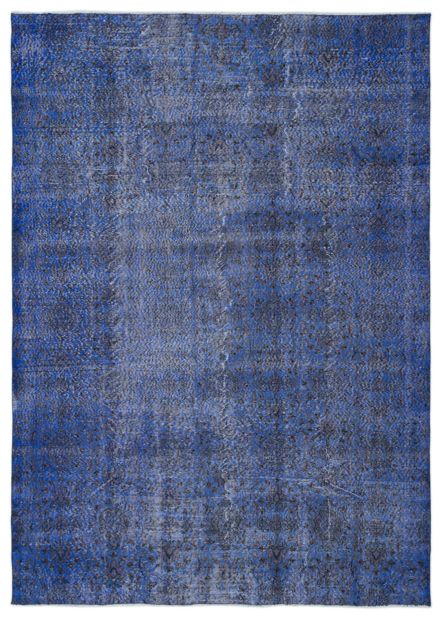 Tirena Mavi ve Gri Soyut Desenli El Dokuma Halı 209x293 cm