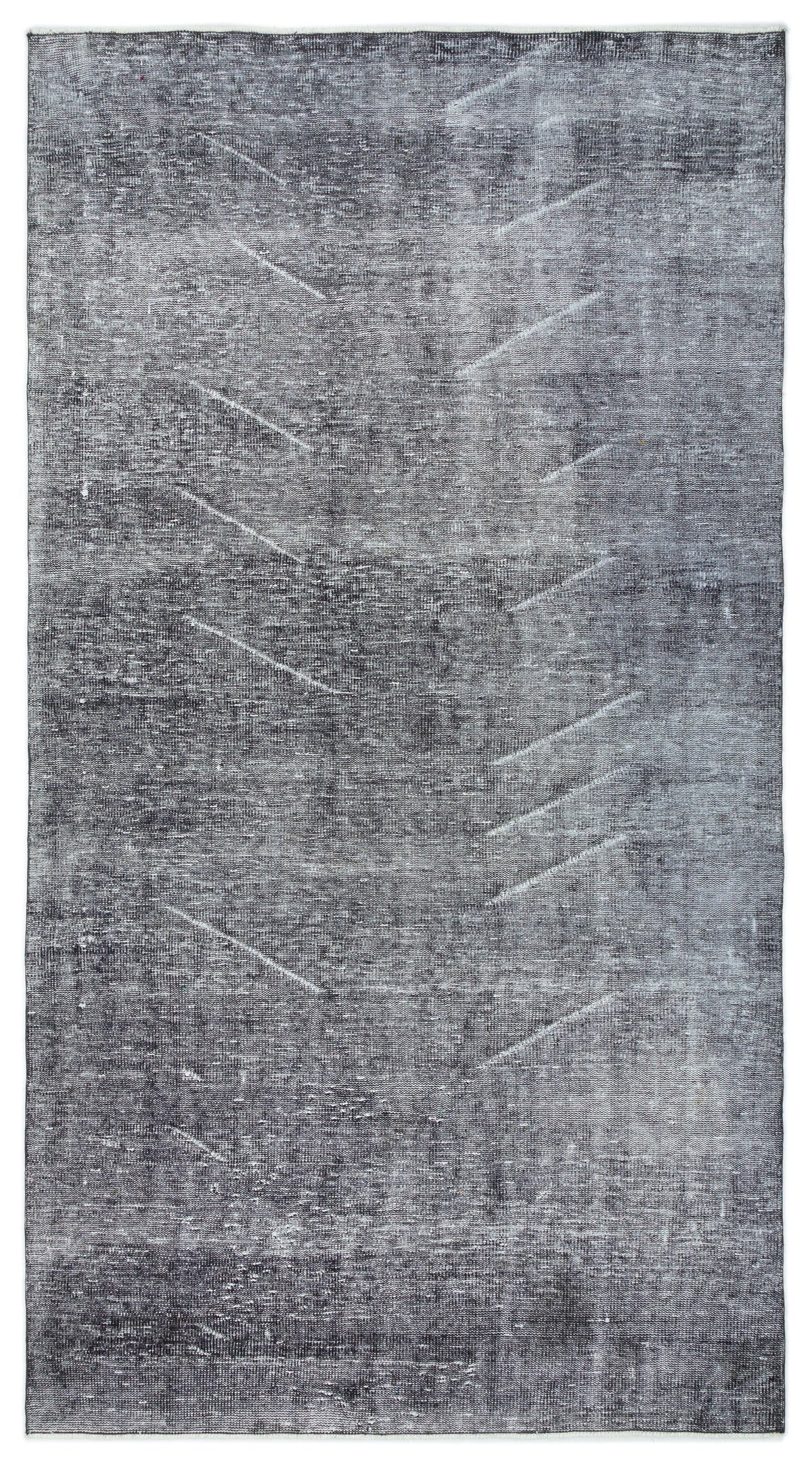 Tirena Gri ve Antrasit Soyut Desenli El Dokuma Halı 151x278 cm