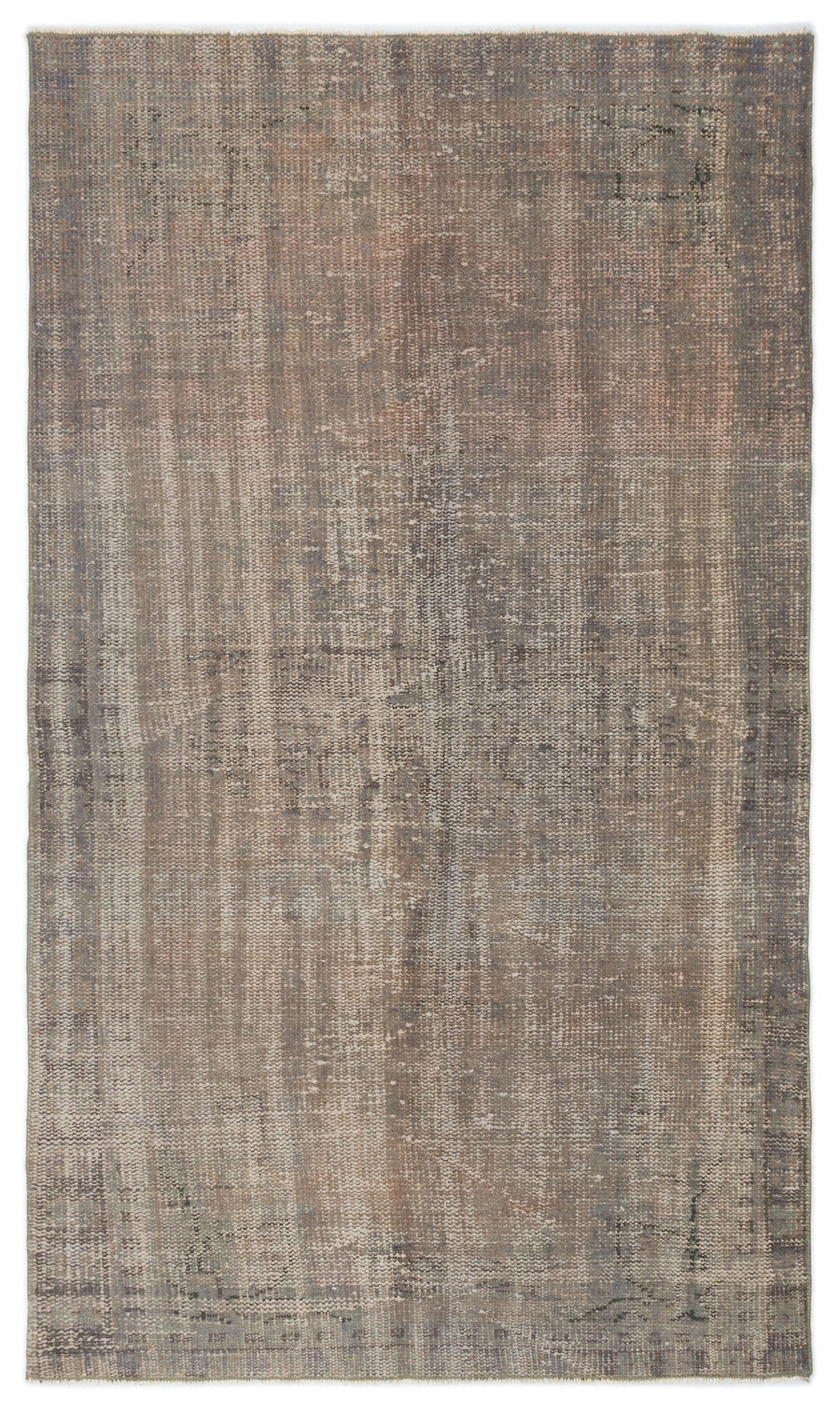 Tirena Kahverengi ve Gri Soyut Desenli El Dokuma Halı 135x233 cm
