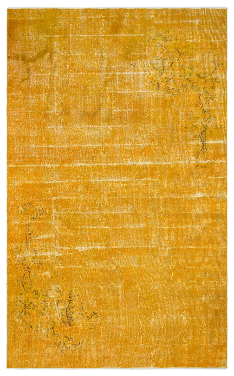 Tirena Sarı ve Beyaz Soyut Desenli El Dokuma Halı 195x317 cm