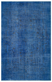 Tirena Mavi ve Gri Soyut Desenli El Dokuma Halı 184x282 cm