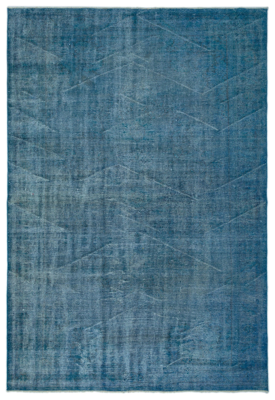 Tirena Mavi ve Gri Geometrik Desenli El Dokuma Halı 190x280 cm