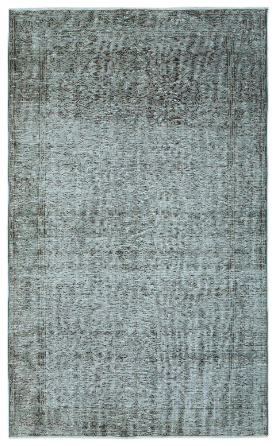 Tirena Mavi ve Gri Madalyon Desenli El Dokuma Halı 152x254 cm