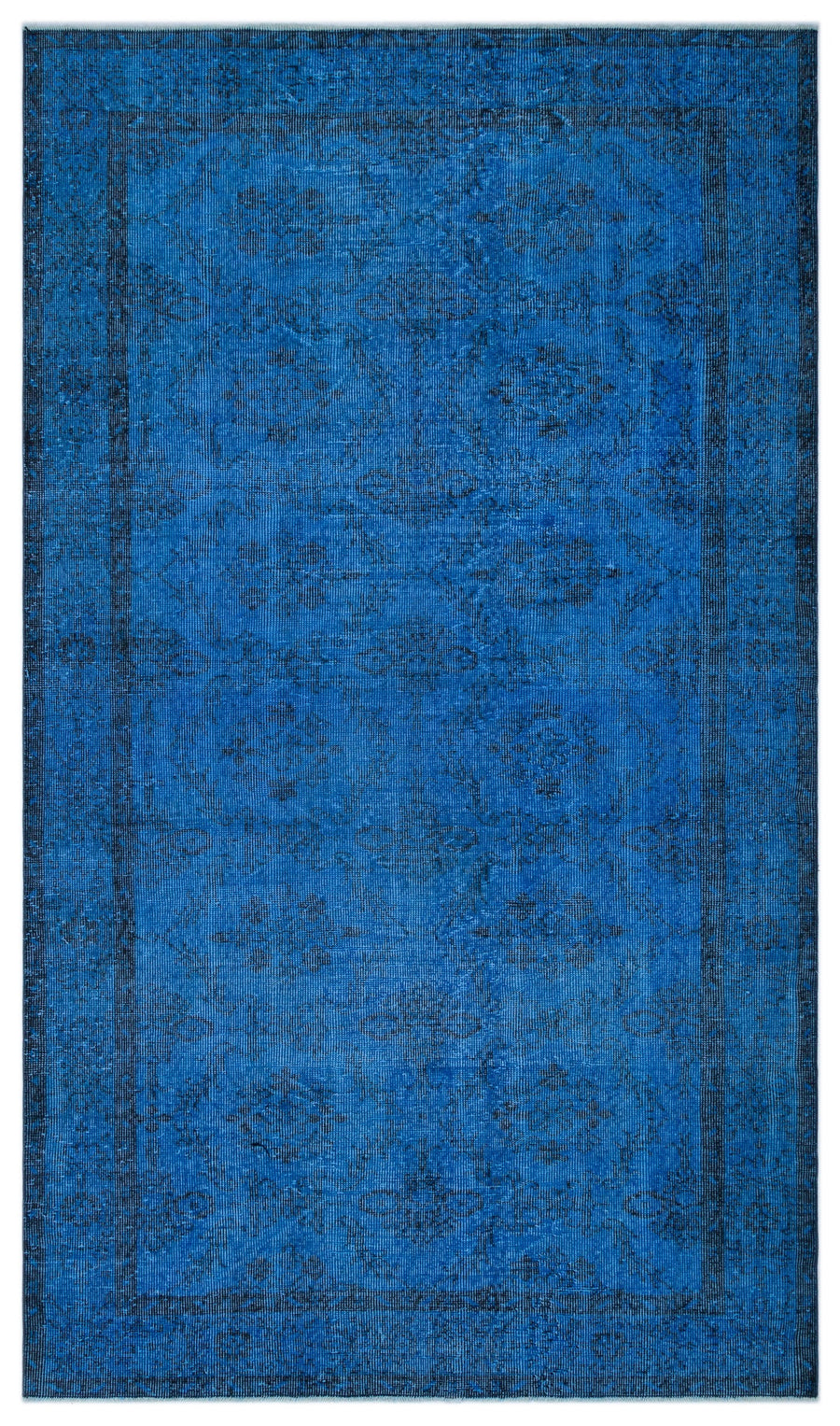 Tirena Mavi ve Lacivert Madalyon Desenli El Dokuma Halı 162x280 cm
